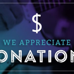 we appreciate donations